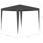 vidaXL Profi-Partyzelt 2,5×2,5 m Anthrazit 90 g/m² vidaXL Profi-Partyzelt 2,5×2,5 m Anthrazit 90 g/m²