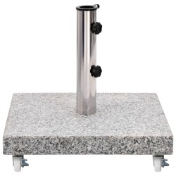 vidaXL Sonnenschirmständer Granit 30 kg Quadrat Grau