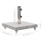 vidaXL Sonnenschirmständer Granit 30 kg Quadrat Grau vidaXL Sonnenschirmständer Granit 30 kg Quadrat Grau