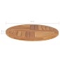vidaXL Tischplatte Massivholz Teak Rund 2,5 cm 70 cm vidaXL Tischplatte Massivholz Teak Rund 2,5 cm 70 cm