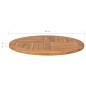 vidaXL Tischplatte Massivholz Teak Rund 2,5 cm 80 cm vidaXL Tischplatte Massivholz Teak Rund 2,5 cm 80 cm