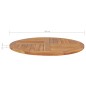 vidaXL Tischplatte Massivholz Teak Rund 2,5 cm 90 cm vidaXL Tischplatte Massivholz Teak Rund 2,5 cm 90 cm