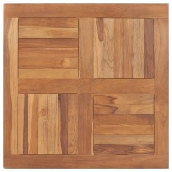 vidaXL Tischplatte Massivholz Teak Quadratisch 80×80×2,5 cm 
