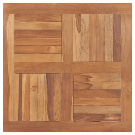 vidaXL Tischplatte Massivholz Teak Quadratisch 80×80×2,5 cm 
