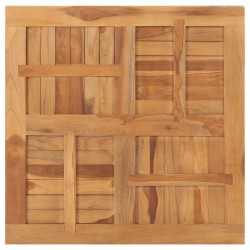 vidaXL Tischplatte Massivholz Teak Quadratisch 80×80×2,5 cm 