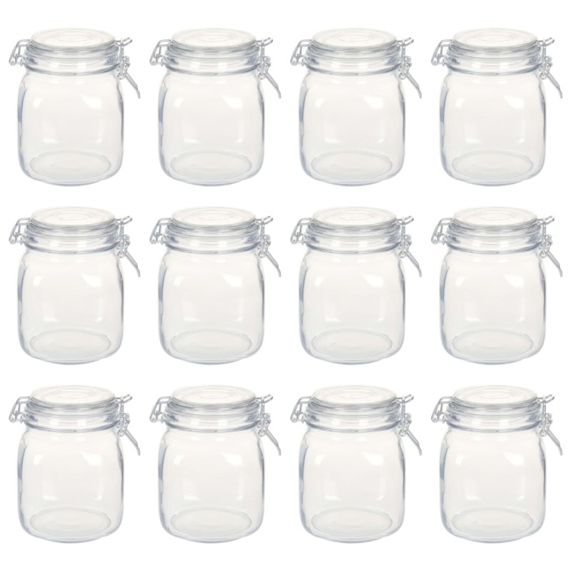vidaXL Einmachgläser mit Bügelverschluss 12 Stk. 1 L vidaXL Einmachgläser mit Bügelverschluss 12 Stk. 1 L