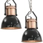 vidaXL Deckenlampe 2 Stk. Schwarz Rund E27 vidaXL Deckenlampe 2 Stk. Schwarz Rund E27