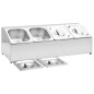 vidaXL Gastronorm-Ständer mit 4 GN 1/6 Behältern Edelstahl vidaXL Gastronorm-Ständer mit 4 GN 1/6 Behältern Edelstahl