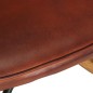Schaukelstuhl mit Hocker Braun Echtleder Schaukelstuhl mit Hocker Braun Echtleder