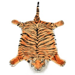 vidaXL Tigerfell Teppich Plüsch 144 cm Braun