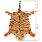 vidaXL Tigerfell Teppich Plüsch 144 cm Braun vidaXL Tigerfell Teppich Plüsch 144 cm Braun