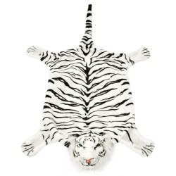 vidaXL Tigerfell Teppich Plüsch 144 cm Weiß