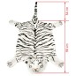 vidaXL Tigerfell Teppich Plüsch 144 cm Weiß vidaXL Tigerfell Teppich Plüsch 144 cm Weiß
