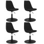 Esszimmerstühle 4 Stk. Drehbar Schwarz Samt Esszimmerstühle 4 Stk. Drehbar Schwarz Samt
