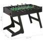 vidaXL Klappbarer Kickertisch 121 x 61 x 80 cm Schwarz vidaXL Klappbarer Kickertisch 121 x 61 x 80 cm Schwarz