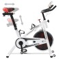vidaXL Heimtrainer mit Pulsmesser Weiß und Rot vidaXL Heimtrainer mit Pulsmesser Weiß und Rot