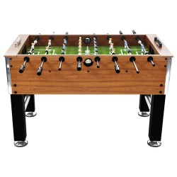 vidaXL Kickertisch Stahl 60 kg 140x74,5x87,5 cm Hellbraun und Schwarz