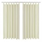 Vorhänge Gardinen aus Satin 2-teilig 140 x 225 cm Creme Vorhänge Gardinen aus Satin 2-teilig 140 x 225 cm Creme