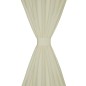 Vorhänge Gardinen aus Satin 2-teilig 140 x 225 cm Creme Vorhänge Gardinen aus Satin 2-teilig 140 x 225 cm Creme
