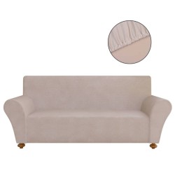 vidaXL Stretch-Sofahusse Beige Polyester-Jersey