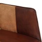 Sessel mit Hocker Braun Echtleder und Canvas Sessel mit Hocker Braun Echtleder und Canvas