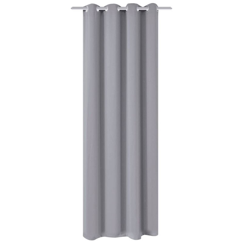 vidaXL Verdunkelungsvorhang mit Metallösen 270 x 245 cm Grau vidaXL Verdunkelungsvorhang mit Metallösen 270 x 245 cm Grau