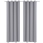 vidaXL Verdunkelungsvorhang mit Metallösen 270 x 245 cm Grau vidaXL Verdunkelungsvorhang mit Metallösen 270 x 245 cm Grau