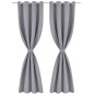 vidaXL Verdunkelungsvorhang mit Metallösen 270 x 245 cm Grau vidaXL Verdunkelungsvorhang mit Metallösen 270 x 245 cm Grau