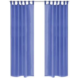 vidaXL Voile-Gardinen 2 Stk. 140 x 225 cm Königsblau