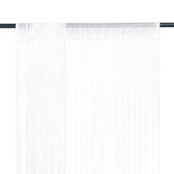 vidaXL Fadenvorhänge 2 Stk. 140 x 250 cm Weiß