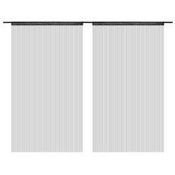 vidaXL Fadenvorhänge 2 Stk. 100 x 250 cm Schwarz
