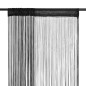 vidaXL Fadenvorhänge 2 Stk. 140 x 250 cm Schwarz vidaXL Fadenvorhänge 2 Stk. 140 x 250 cm Schwarz