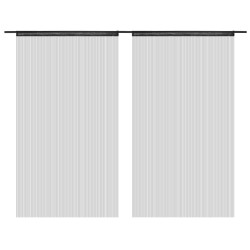 vidaXL Fadenvorhänge 2 Stk. 140 x 250 cm Schwarz