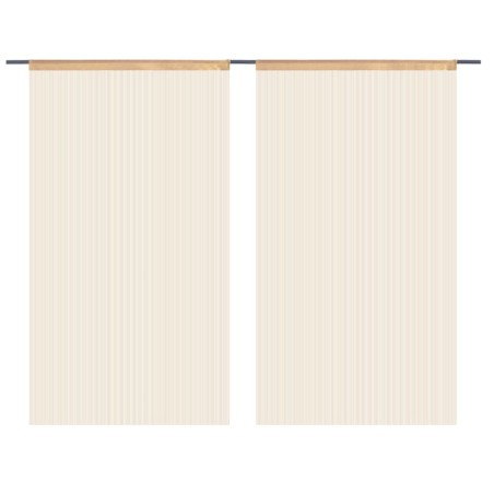 vidaXL Fadenvorhänge 2 Stk. 100 x 250 cm Beige