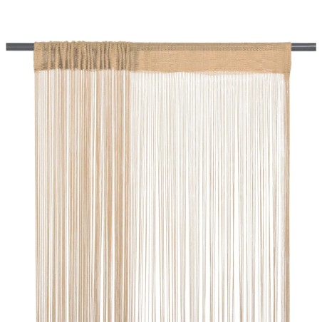 vidaXL Fadenvorhänge 2 Stk. 140 x 250 cm Beige