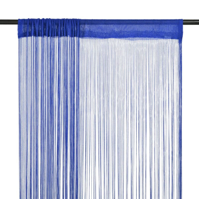 vidaXL Fadenvorhänge 2 Stk. 140 x 250 cm Blau vidaXL Fadenvorhänge 2 Stk. 140 x 250 cm Blau
