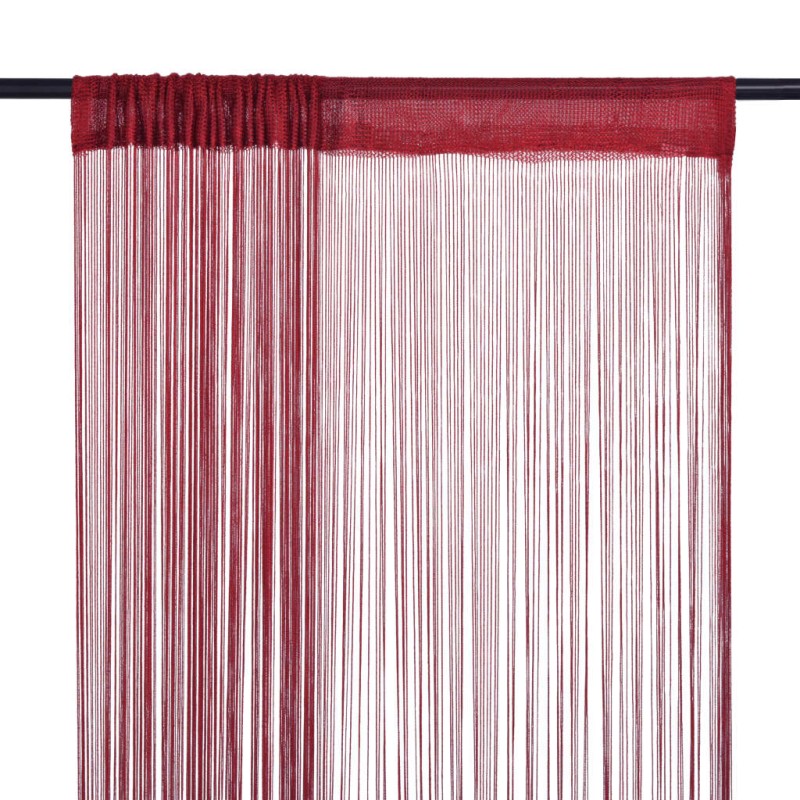 vidaXL Fadenvorhänge 2 Stk. 140 x 250 cm Burgunderrot vidaXL Fadenvorhänge 2 Stk. 140 x 250 cm Burgunderrot