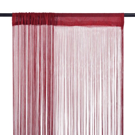 vidaXL Fadenvorhänge 2 Stk. 140 x 250 cm Burgunderrot