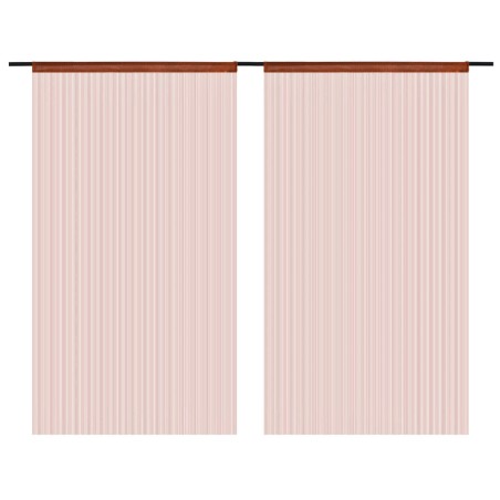 vidaXL Fadenvorhänge 2 Stk. 100 x 250 cm Braun