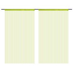 vidaXL Fadenvorhänge 2 Stk. 100 x 250 cm Grün