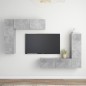 vidaXL 4-tlg. TV-Schrank-Set Betongrau Holzwerkstoff vidaXL 4-tlg. TV-Schrank-Set Betongrau Holzwerkstoff