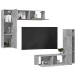 vidaXL 4-tlg. TV-Schrank-Set Betongrau Holzwerkstoff vidaXL 4-tlg. TV-Schrank-Set Betongrau Holzwerkstoff