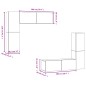 vidaXL 4-tlg. TV-Schrank-Set Betongrau Holzwerkstoff vidaXL 4-tlg. TV-Schrank-Set Betongrau Holzwerkstoff