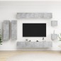 vidaXL 8-tlg. TV-Schrank-Set Betongrau Holzwerkstoff vidaXL 8-tlg. TV-Schrank-Set Betongrau Holzwerkstoff