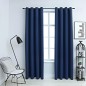 vidaXL Verdunkelungsvorhänge mit Metallösen 2 Stk. Blau 140x245cm vidaXL Verdunkelungsvorhänge mit Metallösen 2 Stk. Blau 140x245cm