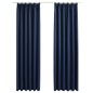vidaXL Verdunkelungsvorhänge mit Haken 2 Stk. Blau 140x175cm vidaXL Verdunkelungsvorhänge mit Haken 2 Stk. Blau 140x175cm