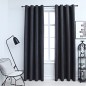 vidaXL Verdunkelungsvorhänge mit Metallösen 2 Stk. Anthrazit 140x245 cm vidaXL Verdunkelungsvorhänge mit Metallösen 2 Stk. Anthrazit 140x245 cm