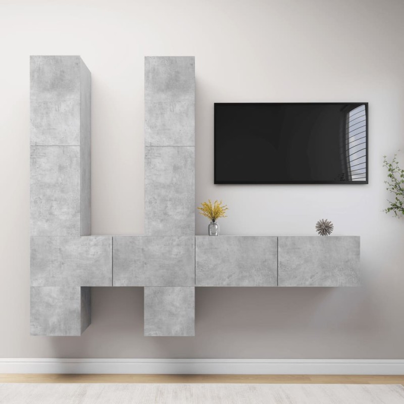 vidaXL TV-Wandschrank Betongrau Holzwerkstoff vidaXL TV-Wandschrank Betongrau Holzwerkstoff