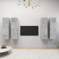 vidaXL TV-Schränke 4 Stk. Betongrau 30,5x30x110 cm Holzwerkstoff vidaXL TV-Schränke 4 Stk. Betongrau 30,5x30x110 cm Holzwerkstoff