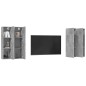 vidaXL TV-Schränke 4 Stk. Betongrau 30,5x30x110 cm Holzwerkstoff vidaXL TV-Schränke 4 Stk. Betongrau 30,5x30x110 cm Holzwerkstoff